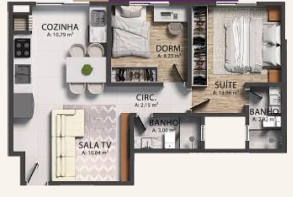 Apartamento, 2 quartos, 61 m² - Foto 7