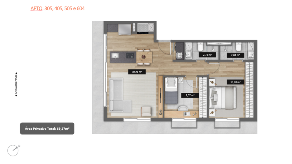 Apartamento, 1 quarto, 41 m² - Foto 4