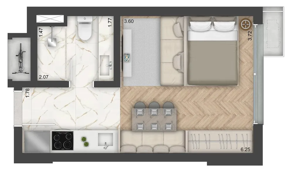 Apartamento, 1 quarto, 27 m² - Foto 14