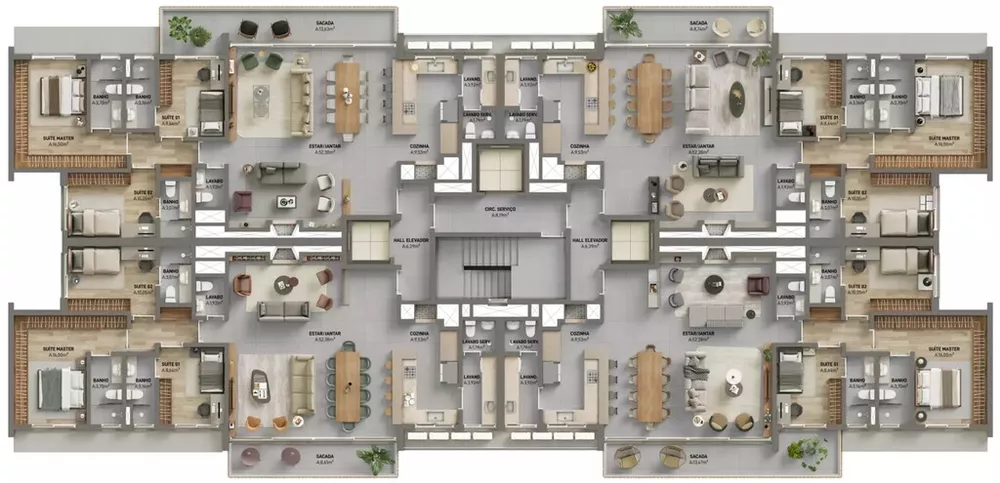 Apartamento, 3 quartos, 161 m² - Foto 1