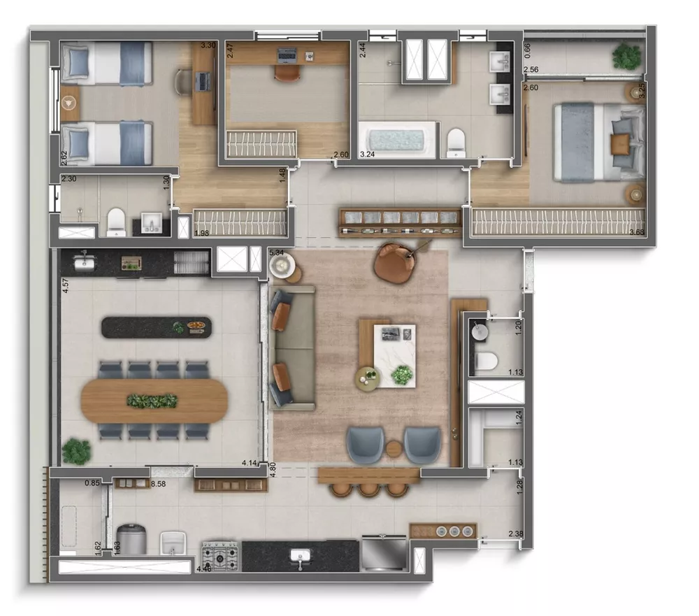 Apartamento, 3 quartos, 248 m² - Foto 4