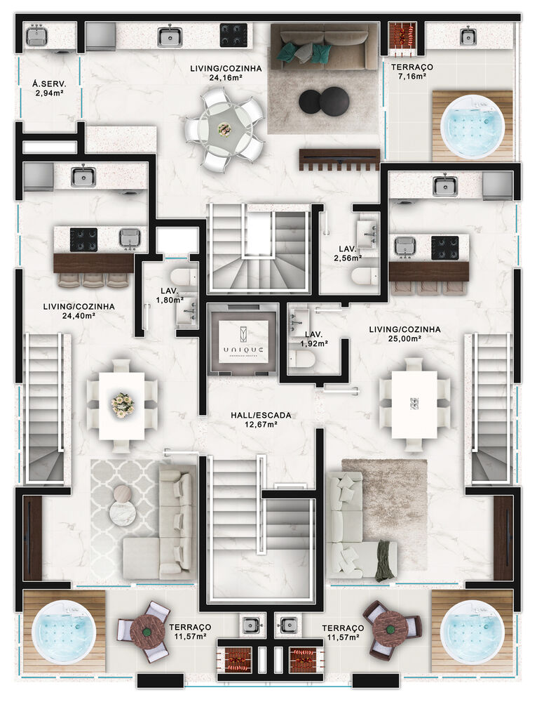 Cobertura, 2 quartos, 91 m² - Foto 7