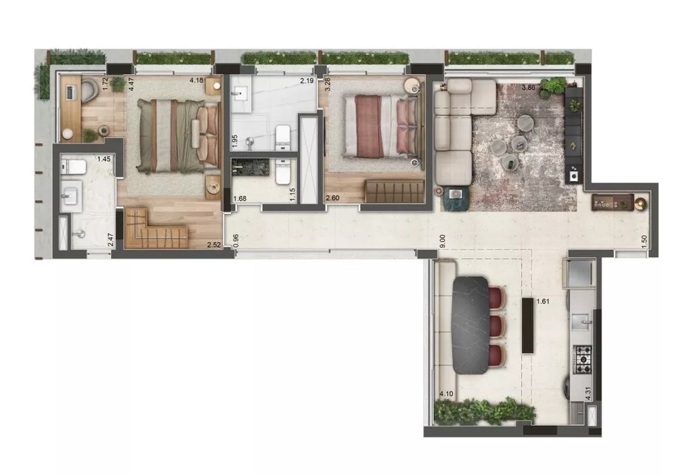 Apartamento, 2 quartos, 101 m² - Foto 4