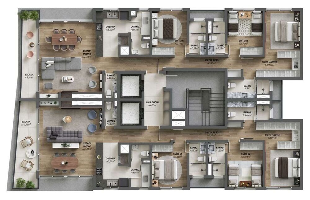 Apartamento, 3 quartos, 137 m² - Foto 1