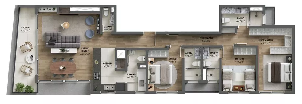 Apartamento, 3 quartos, 137 m² - Foto 6