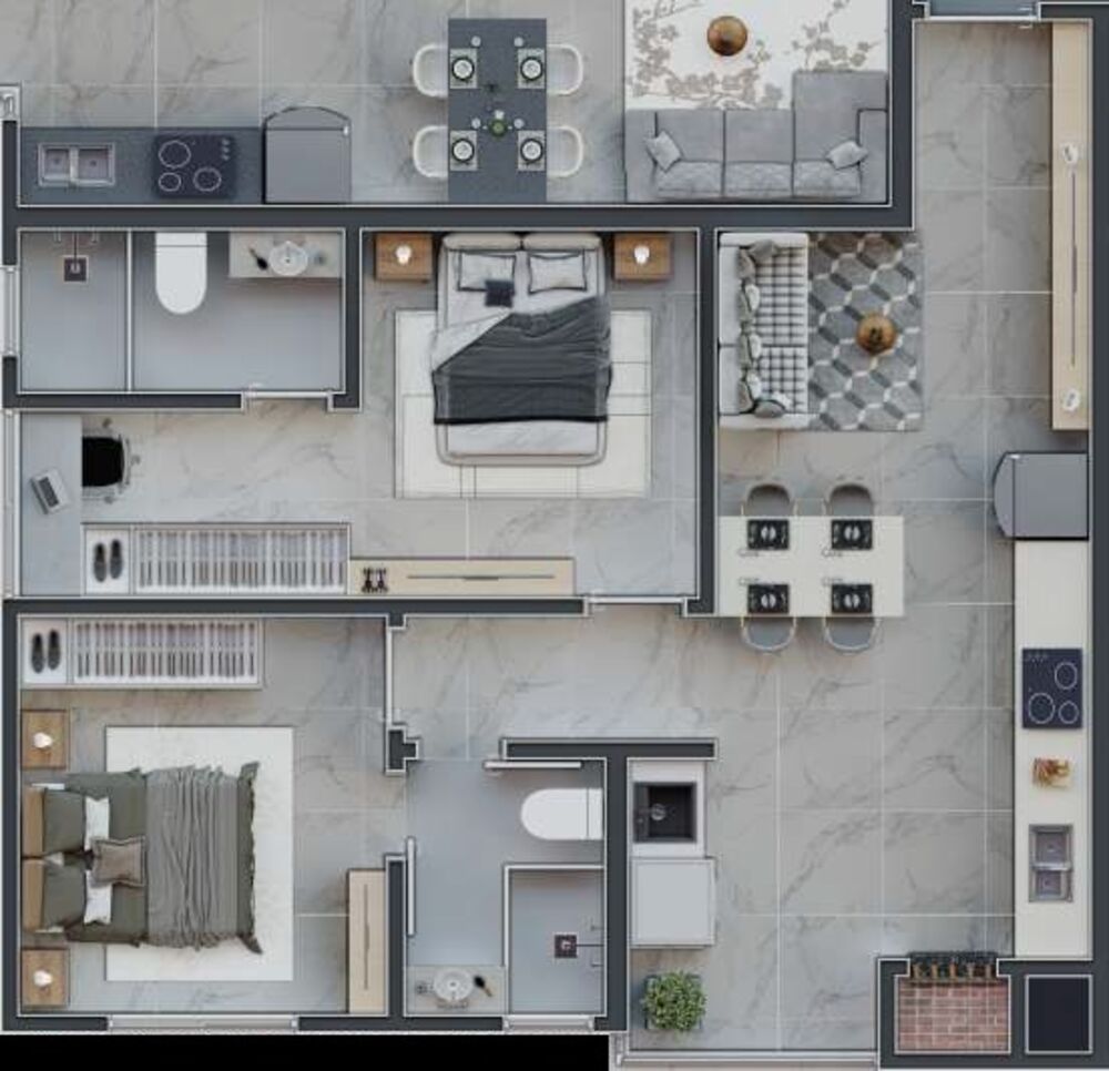 Apartamento, 2 quartos, 60 m² - Foto 4