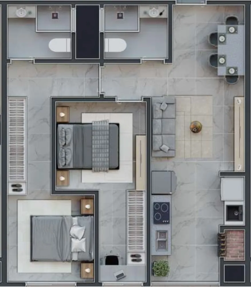 Apartamento, 2 quartos, 60 m² - Foto 12