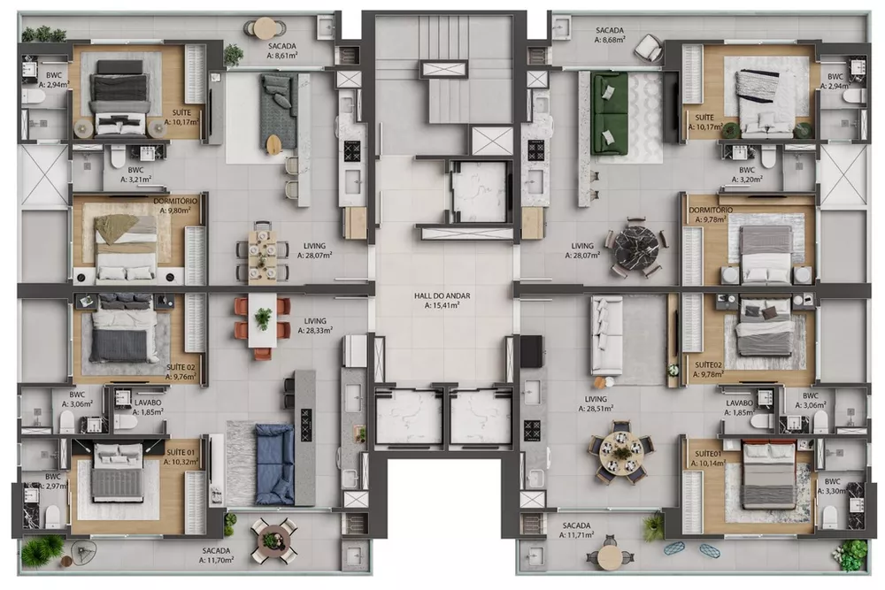 Apartamento, 2 quartos, 77 m² - Foto 1