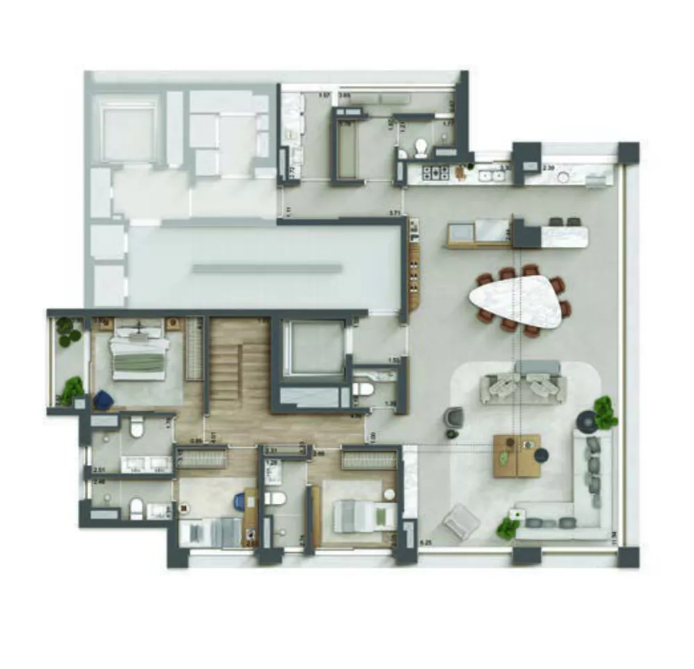 Apartamento, 3 quartos, 178 m² - Foto 1