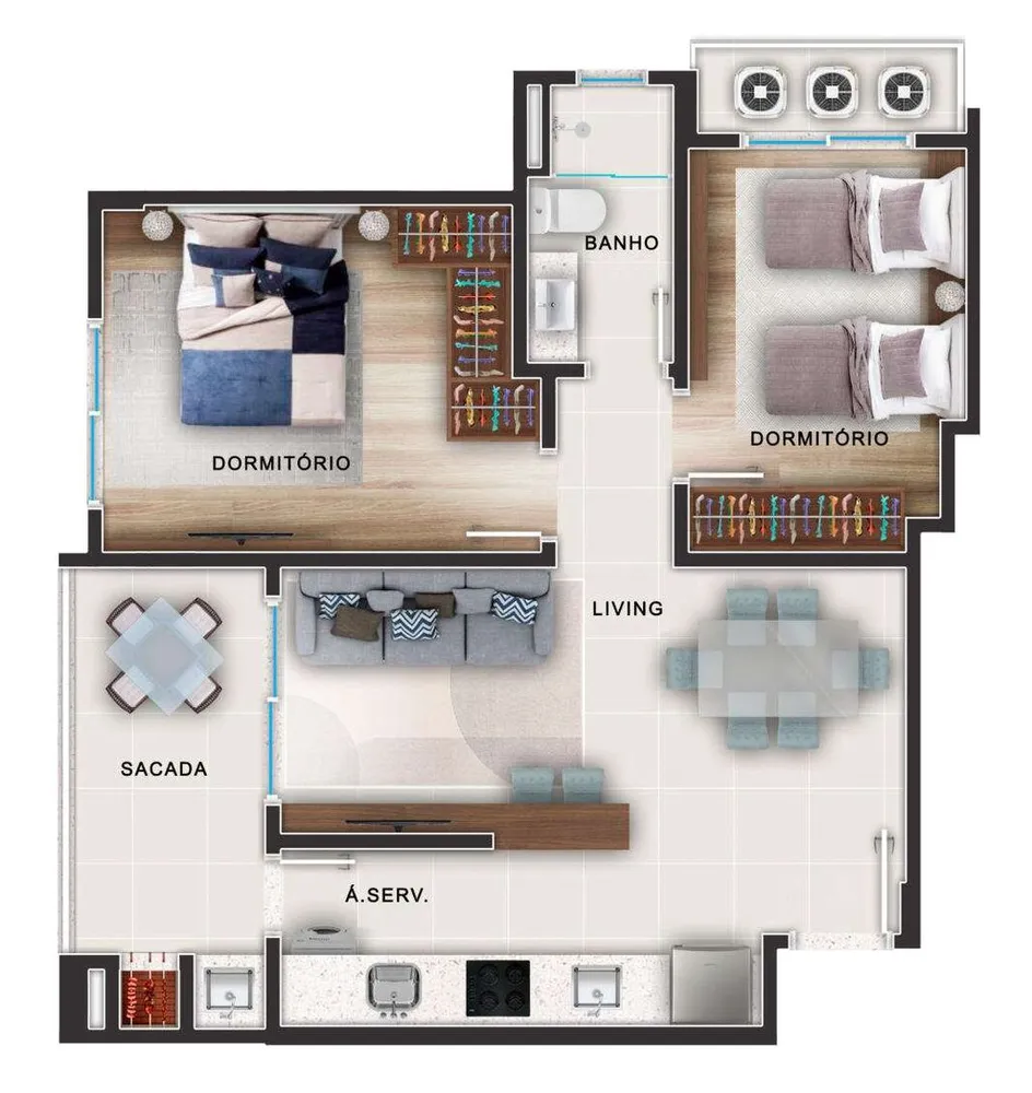 Apartamento, 2 quartos, 68 m² - Foto 9