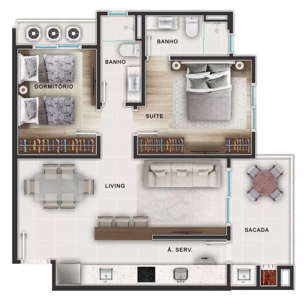 Apartamento, 2 quartos, 68 m² - Foto 4