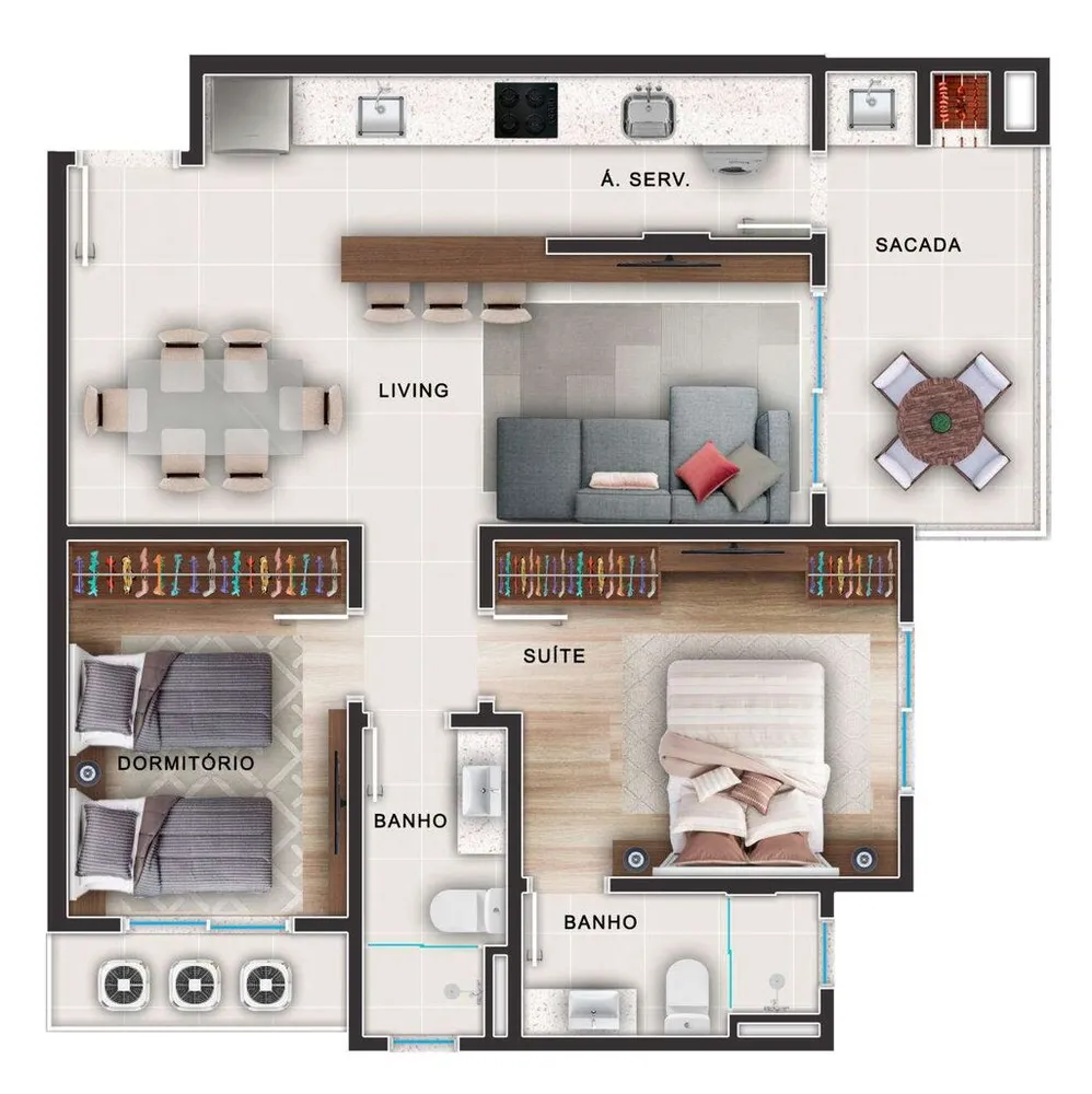 Apartamento, 2 quartos, 68 m² - Foto 12