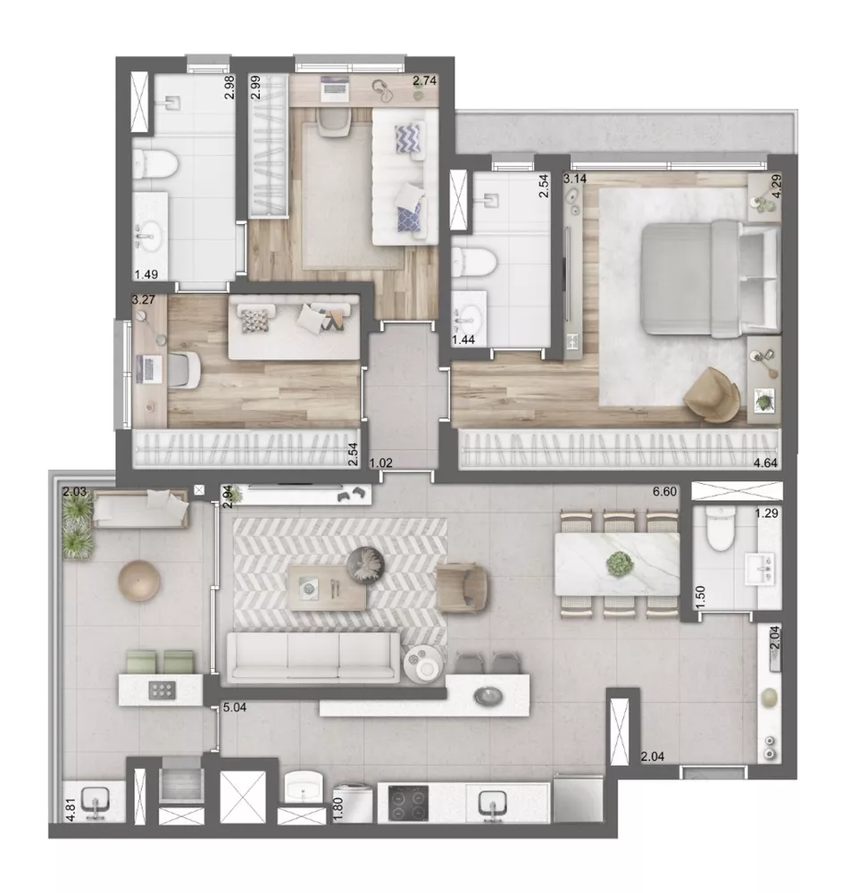 Apartamento, 3 quartos, 124 m² - Foto 8