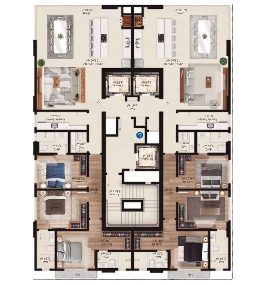 Apartamento, 3 quartos, 125 m² - Foto 2