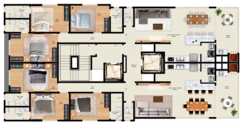 Apartamento, 3 quartos, 130 m² - Foto 1