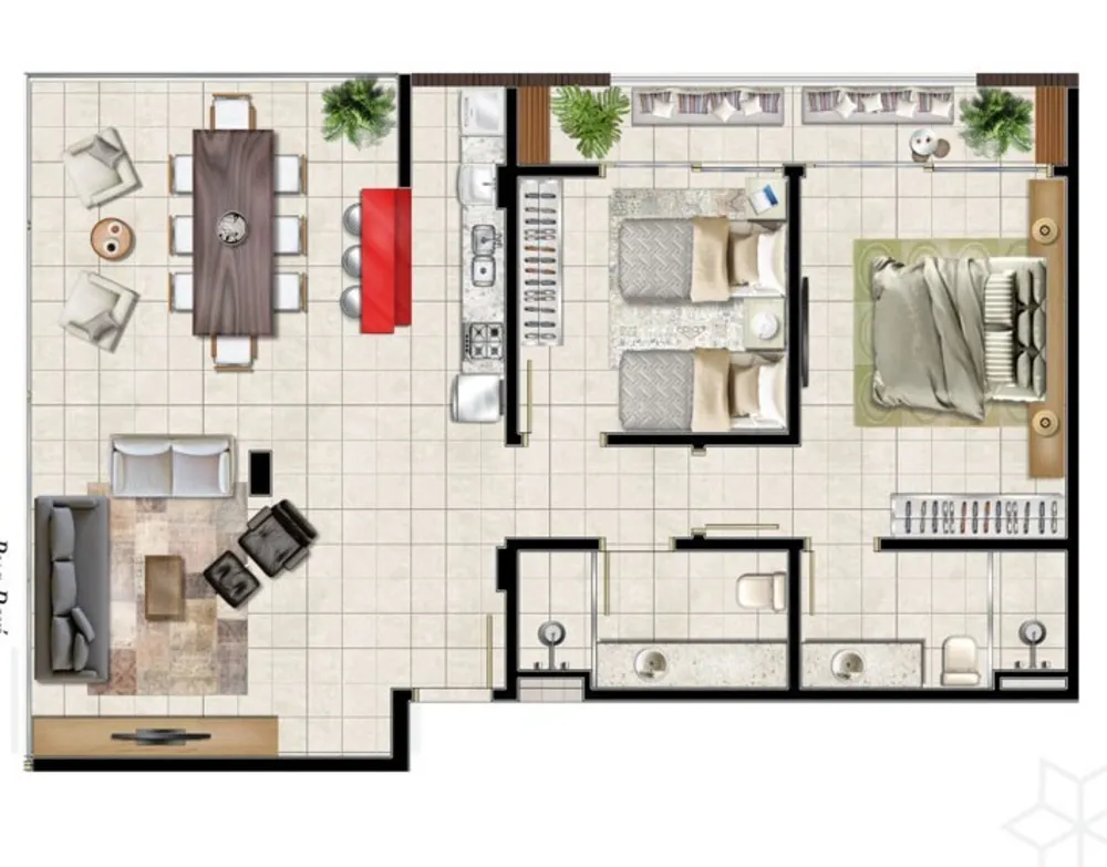 Apartamento, 2 quartos, 75 m² - Foto 8