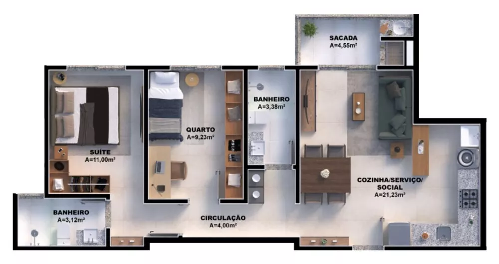 Apartamento à venda com 3 quartos, 69m² - Foto 10