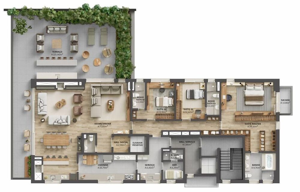 Apartamento, 4 quartos, 387 m² - Foto 3