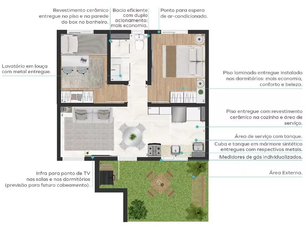 Apartamento, 2 quartos, 38 m² - Foto 4
