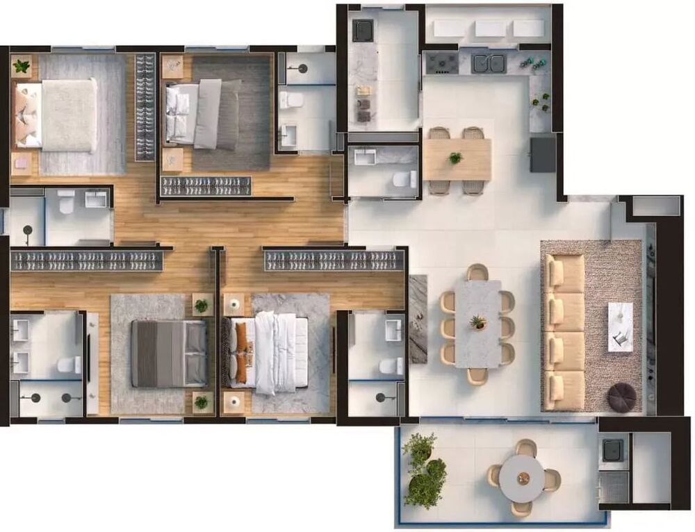 Apartamento, 4 quartos, 212 m² - Foto 3