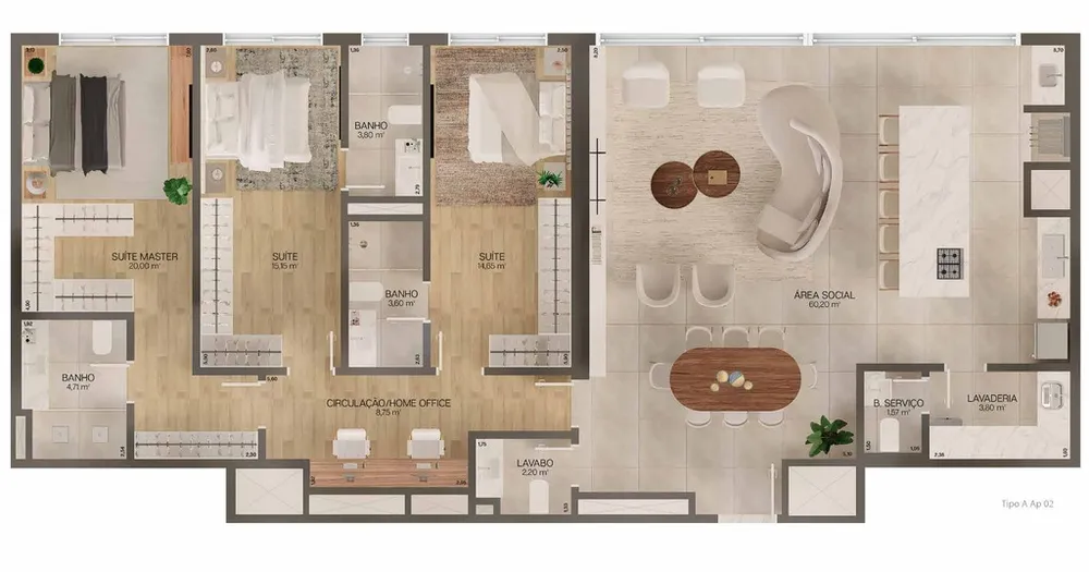 Apartamento, 3 quartos, 172 m² - Foto 1