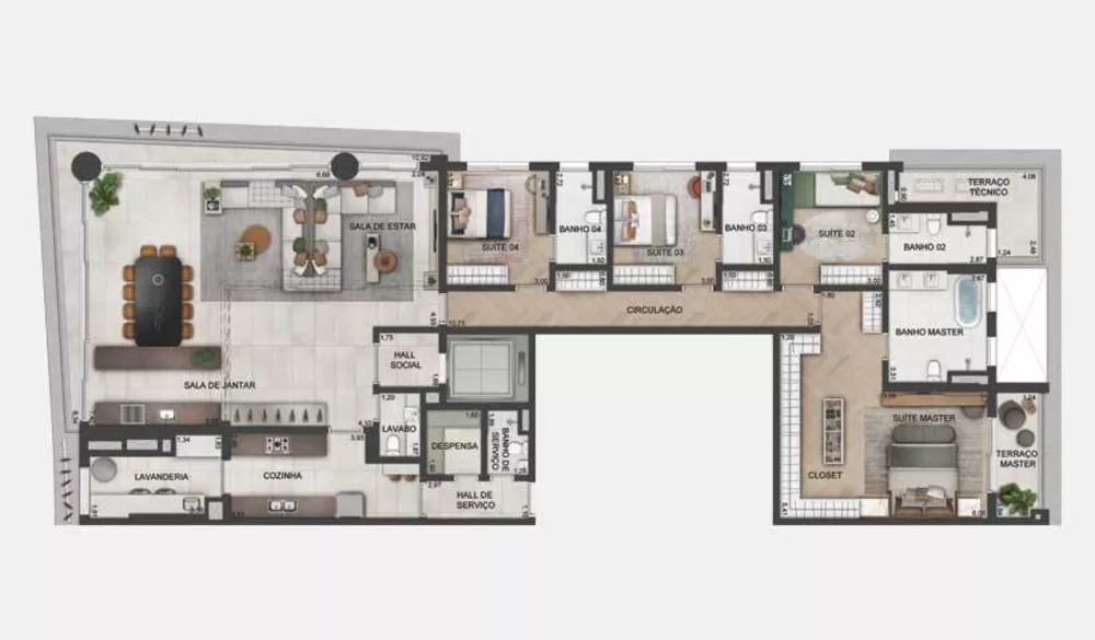 Apartamento, 4 quartos, 261 m² - Foto 1