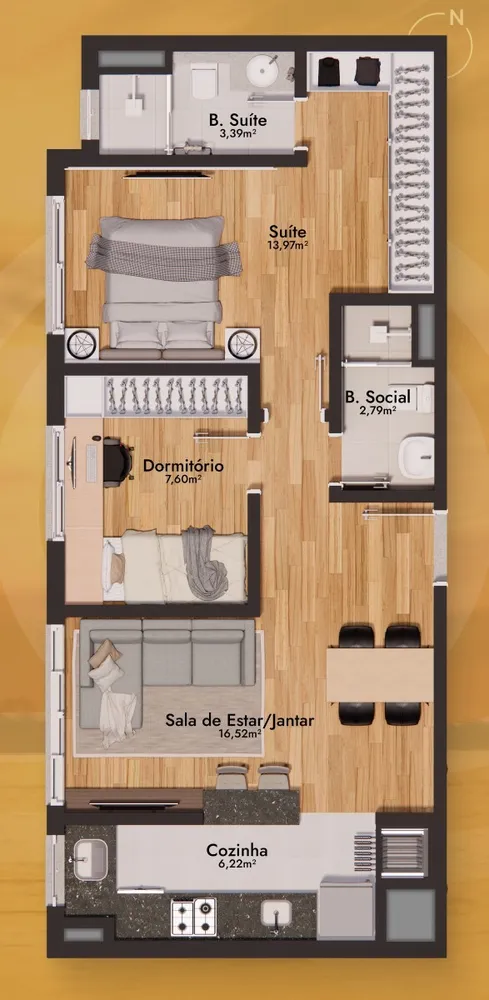 Apartamento, 3 quartos, 99 m² - Foto 8