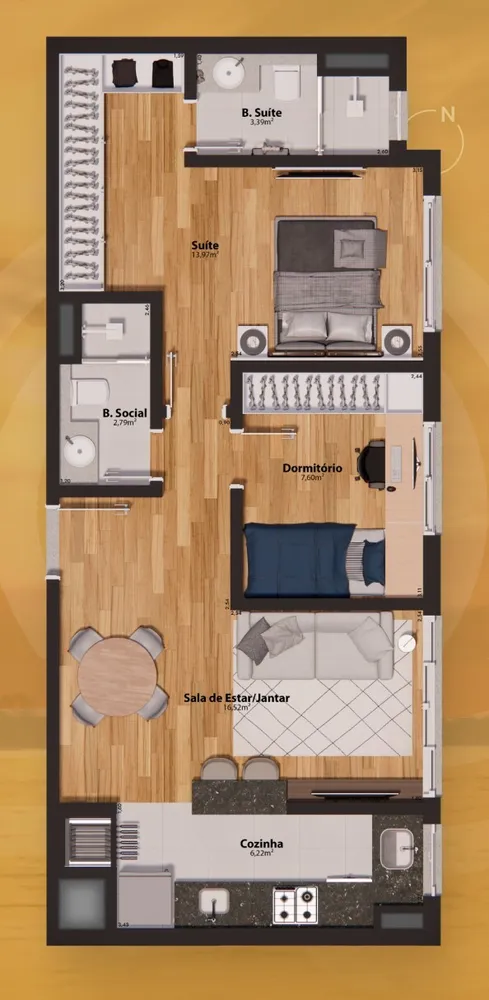 Apartamento, 3 quartos, 99 m² - Foto 7