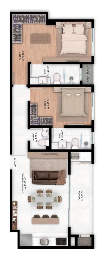 Apartamento, 3 quartos, 105 m² - Foto 10