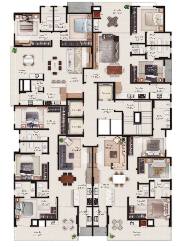 Apartamento, 2 quartos, 90 m² - Foto 1