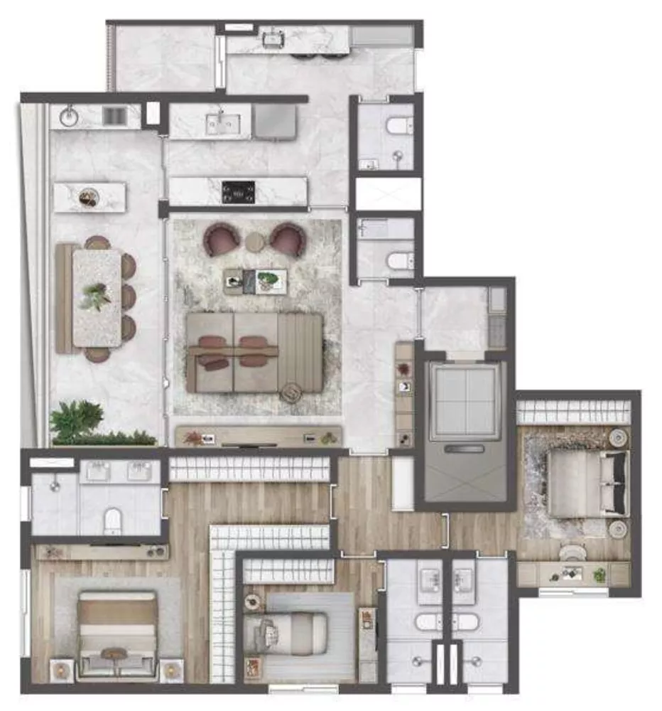 Apartamento, 3 quartos, 160 m² - Foto 2