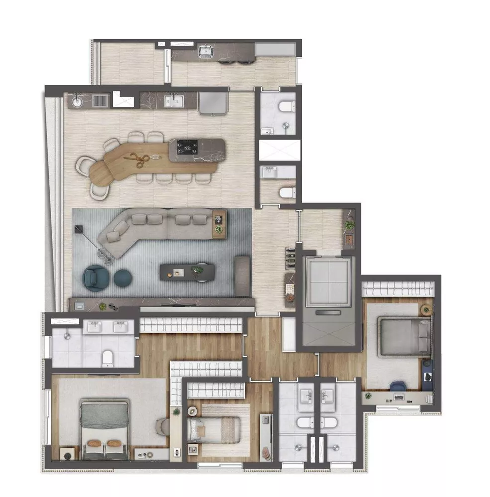 Apartamento, 3 quartos, 160 m² - Foto 3