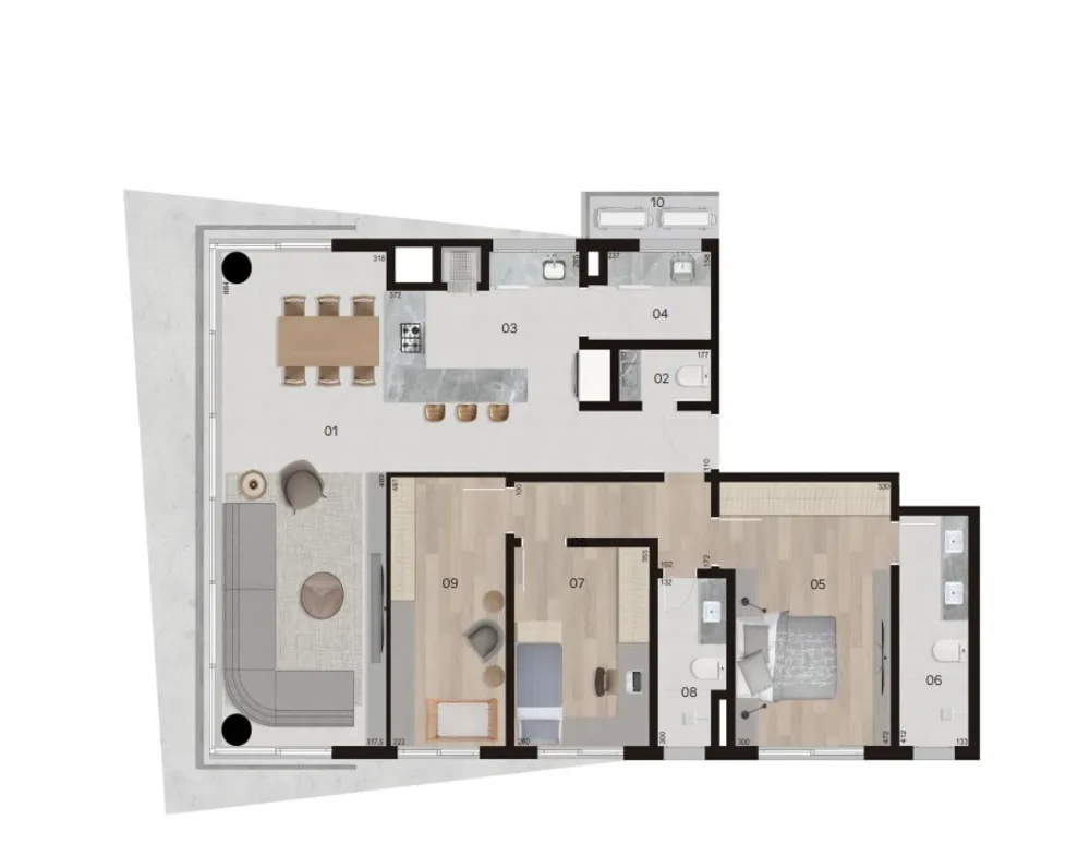 Apartamento, 2 quartos, 156 m² - Foto 2