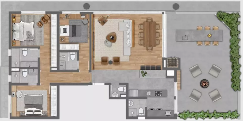 Cobertura, 3 quartos, 209 m² - Foto 2