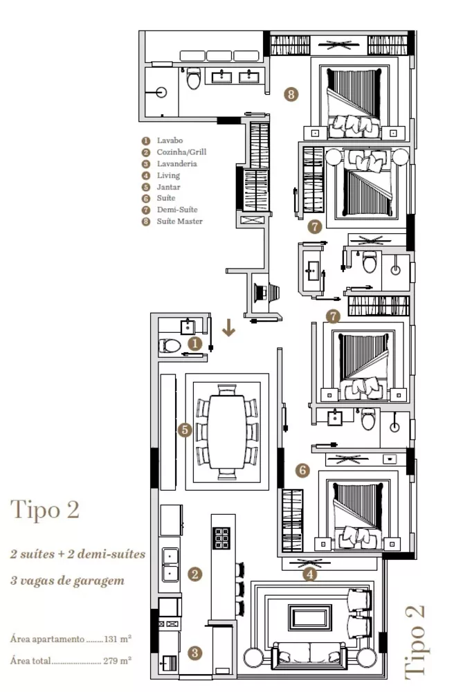 Cobertura, 3 quartos, 229 m² - Foto 3