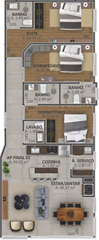 Apartamento, 3 quartos, 99 m² - Foto 17