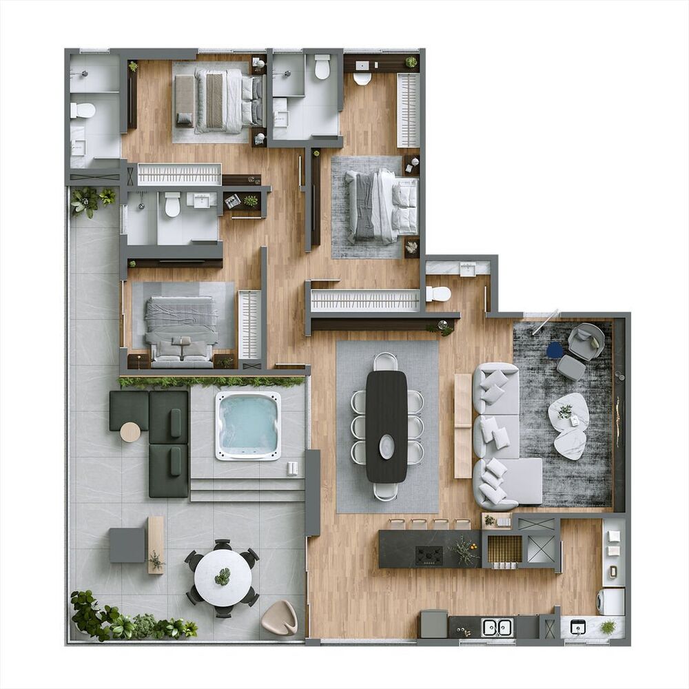 Apartamento, 3 quartos, 196 m² - Foto 4