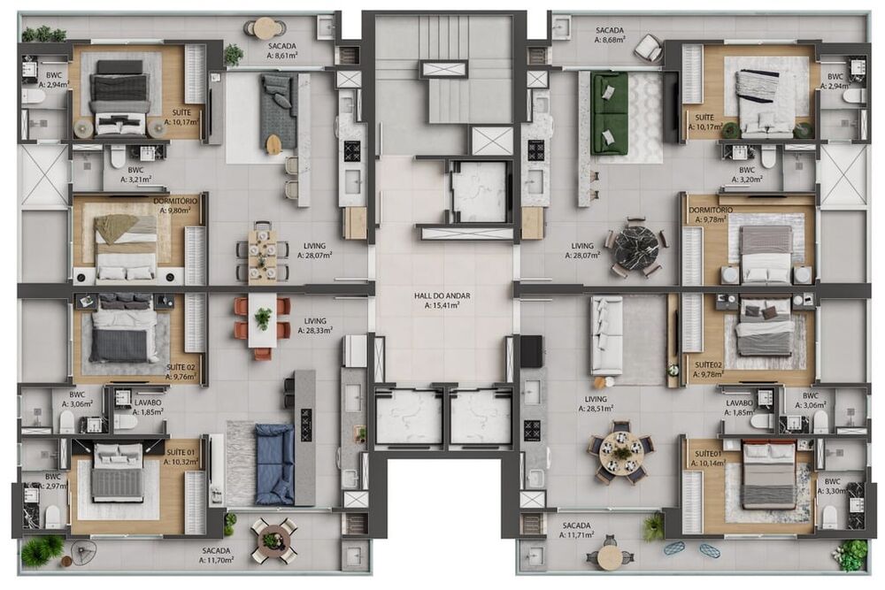 Apartamento à venda com 2 quartos, 77m² - Foto 4
