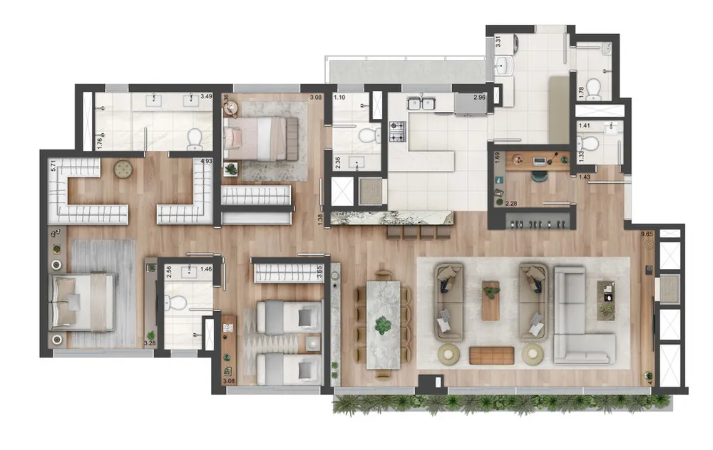 Apartamento, 3 quartos, 227 m² - Foto 3