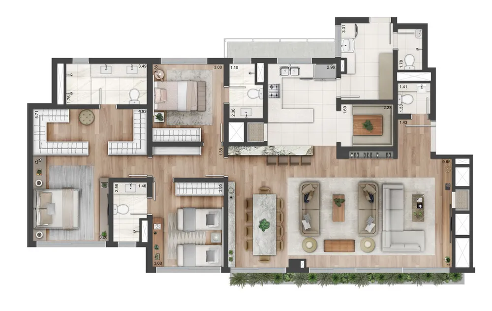 Apartamento, 3 quartos, 227 m² - Foto 4