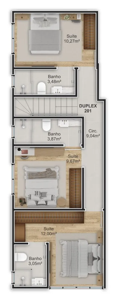 Cobertura, 3 quartos, 110 m² - Foto 8