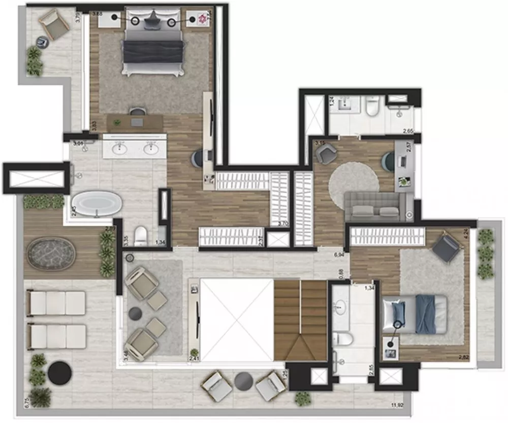 Apartamento, 3 quartos, 153 m² - Foto 2