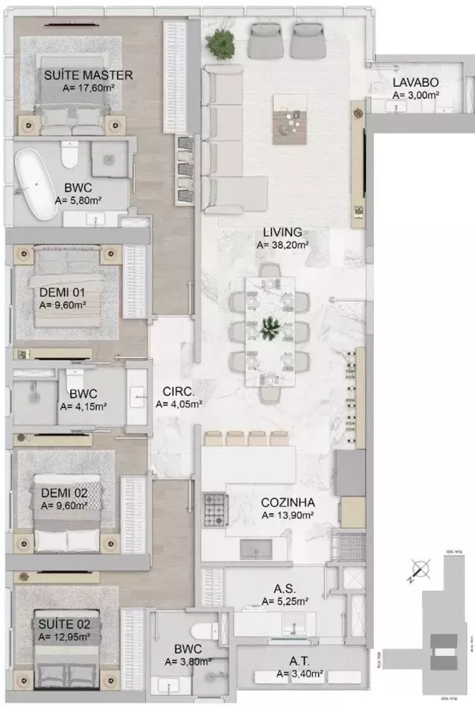 Apartamento, 4 quartos, 397 m² - Foto 1