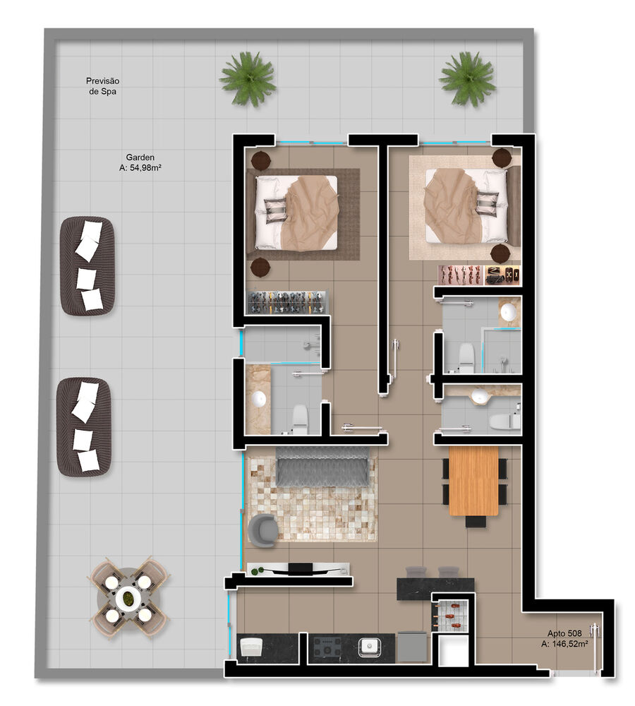 Apartamento, 2 quartos, 68 m² - Foto 2