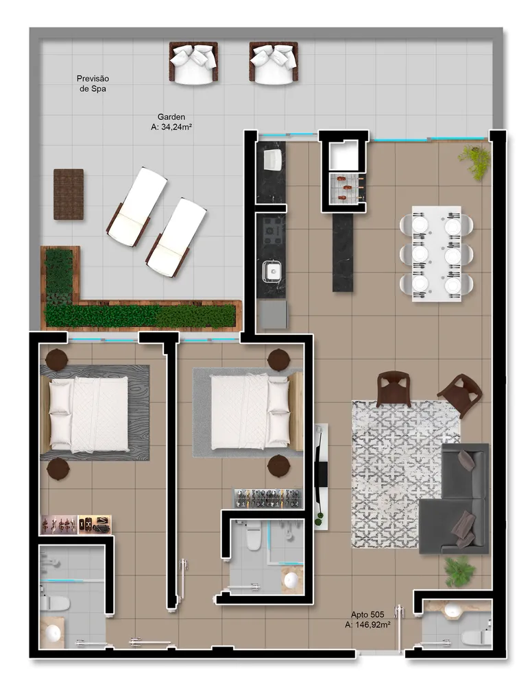 Apartamento, 2 quartos, 68 m² - Foto 7