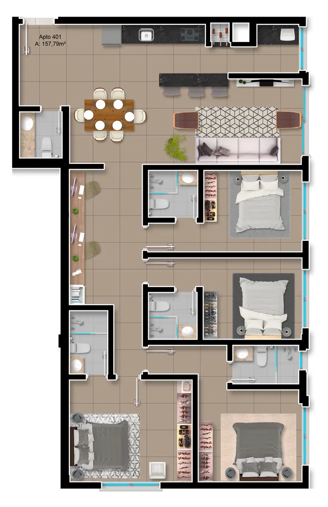 Apartamento, 2 quartos, 68 m² - Foto 8