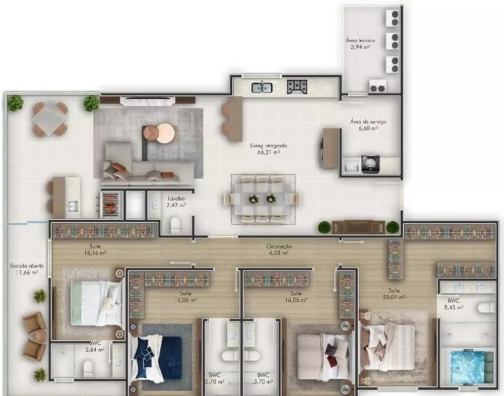Apartamento, 4 quartos, 206 m² - Foto 3