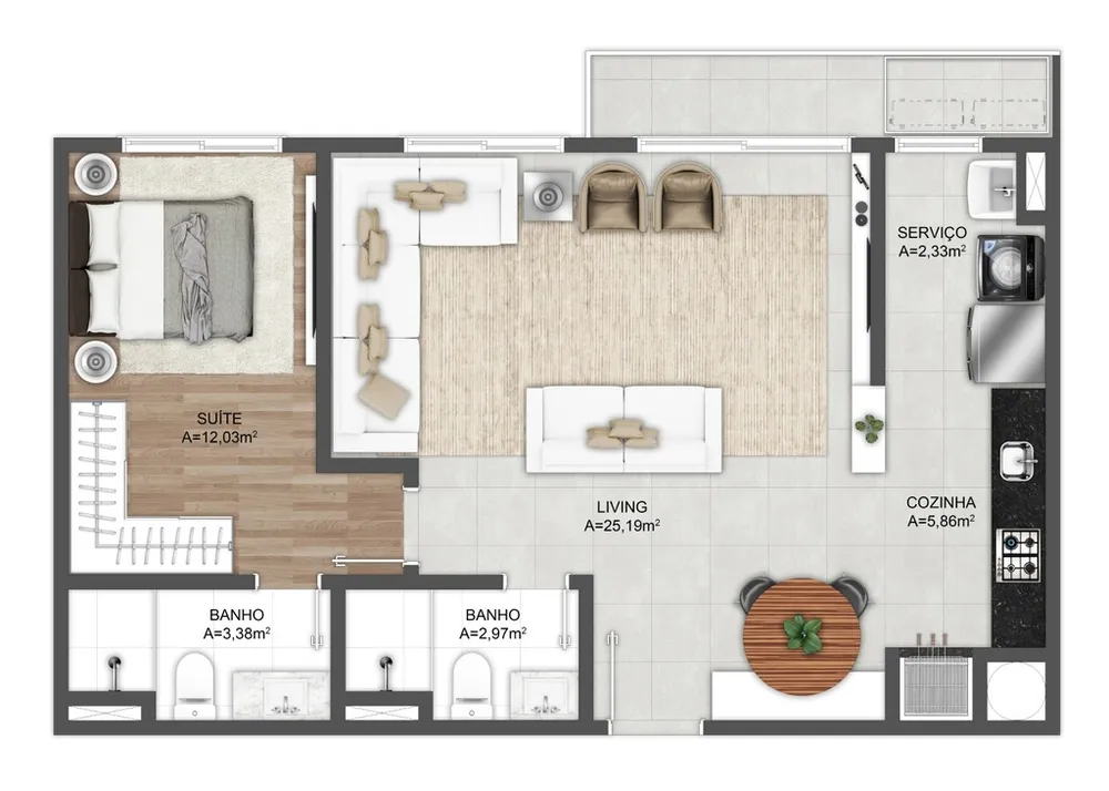 Apartamento, 3 quartos, 74 m² - Foto 12