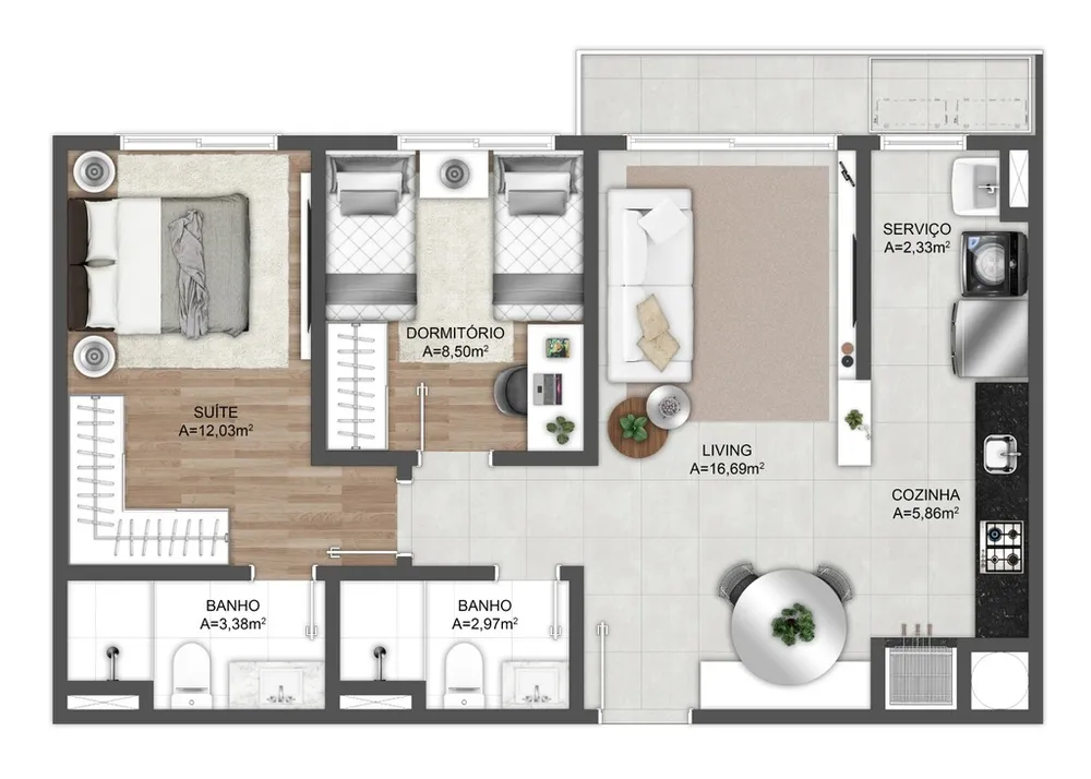 Apartamento, 3 quartos, 74 m² - Foto 11