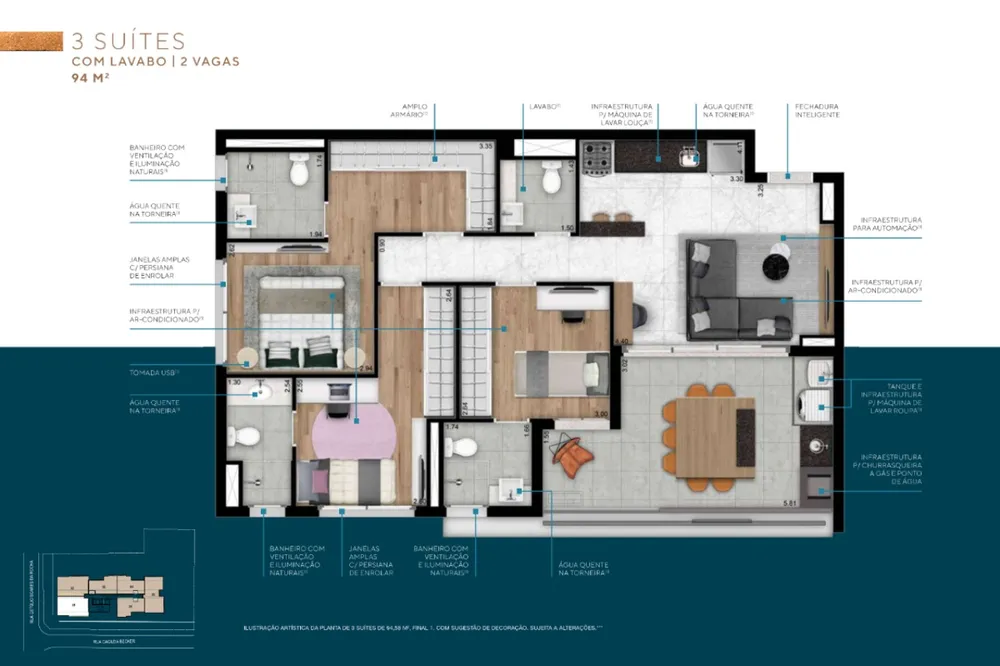 Apartamento, 3 quartos, 94 m² - Foto 9